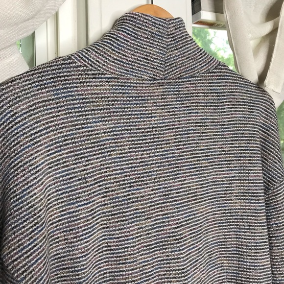 Madewell Textured Turtleneck Striped Rainbow Sparkle Pullover Sweatshirt Top - Picture 10 of 15